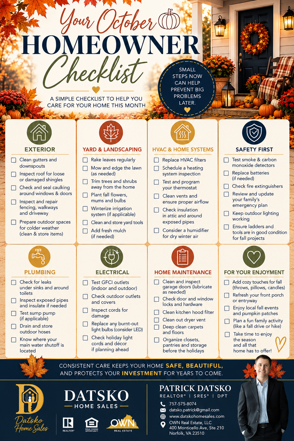 October Homeowner Checklist